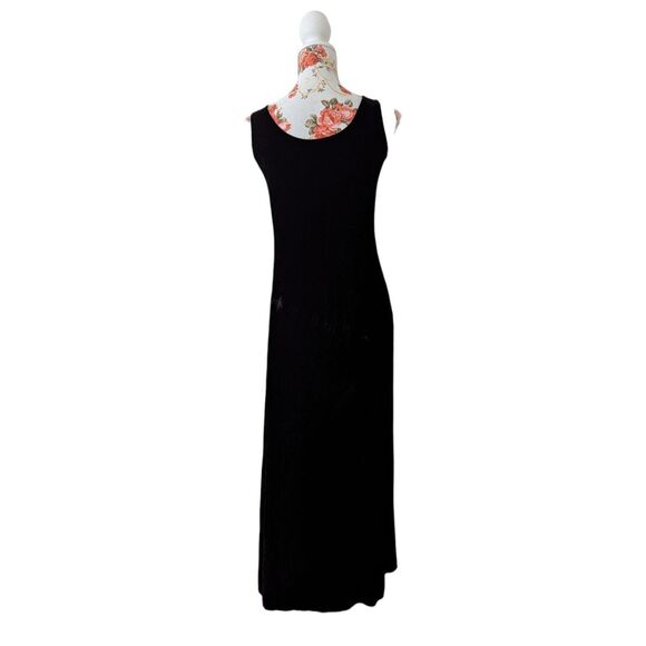 NWOT Eileen Fisher XS Velour Maxi Dress Silk Blend Goth Dark Romantic Witchy - Picture 2 of 11